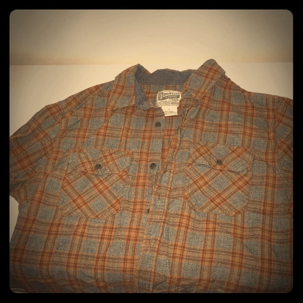 Overdrive Flannel plaid button shirt